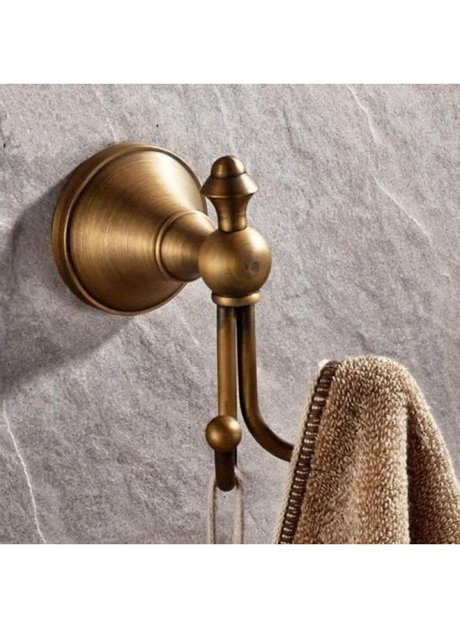 Boho Antique Brass Towel Hook Bending Hook Wall Mounted Coat Hanger Easy Install - Image 2